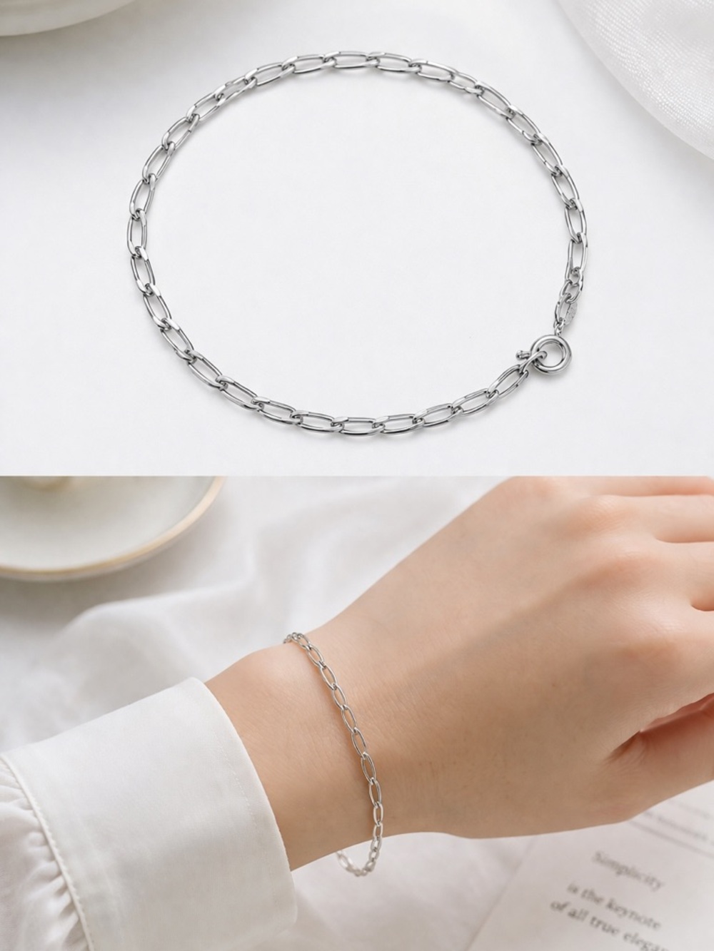 ✨ Minimalist Sterling Silver Chain Bracelet | Everyday Essential ✨